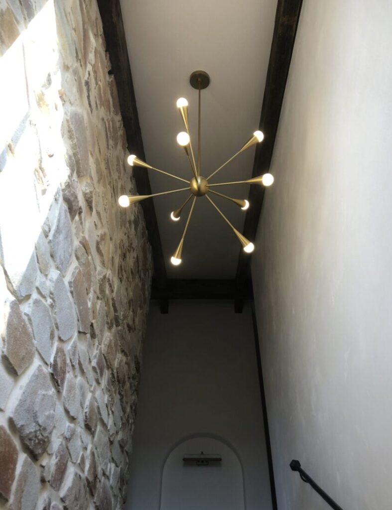 Home Light on sandstone wall